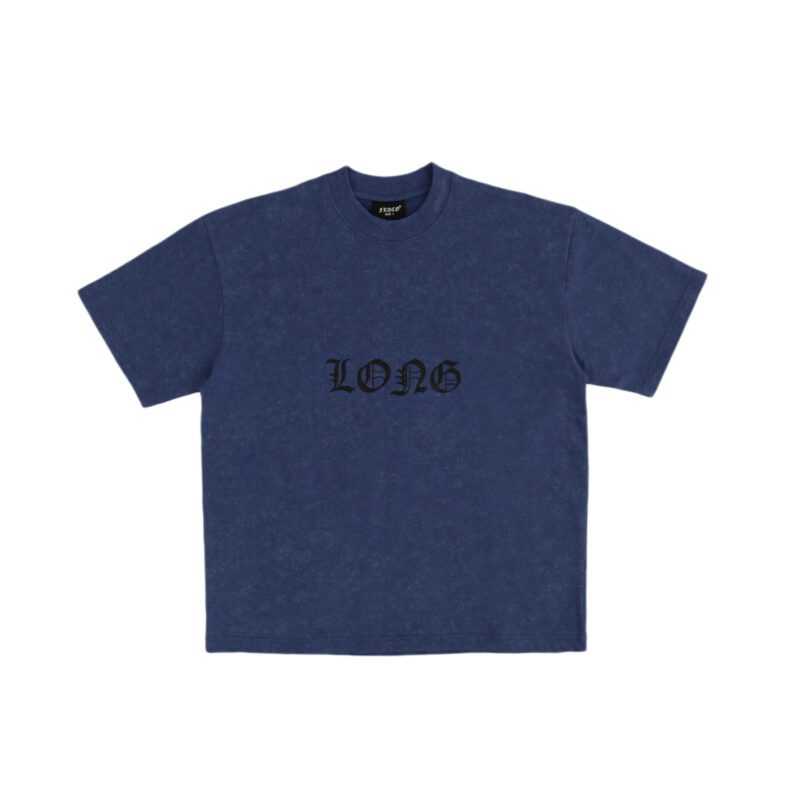DARK DRAGON STONED WASH BLUE TEE