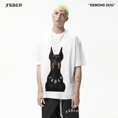 DOG HEAD LOGO WHITE TEE