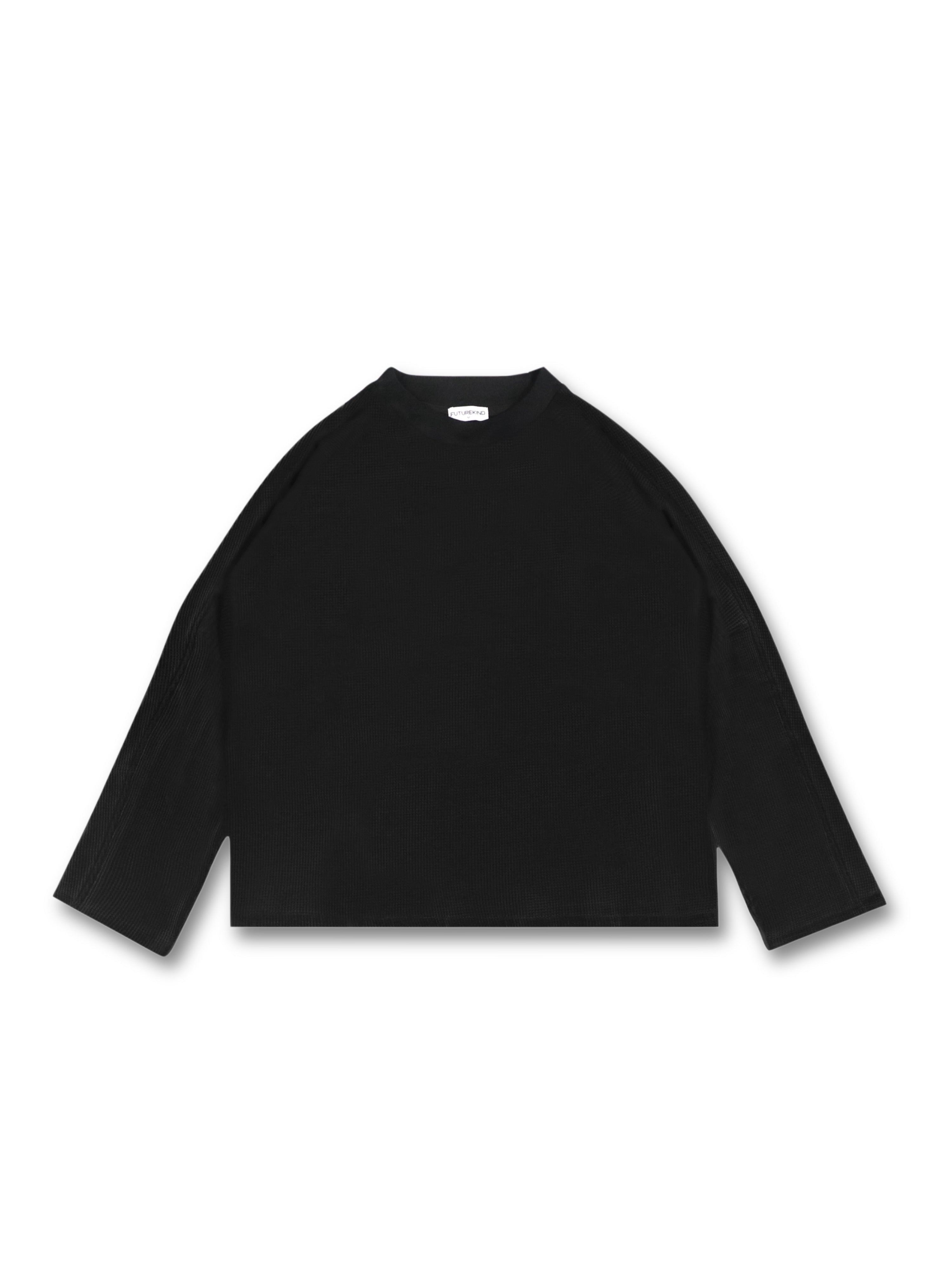 Waffle Structural Long Sleeve Black
