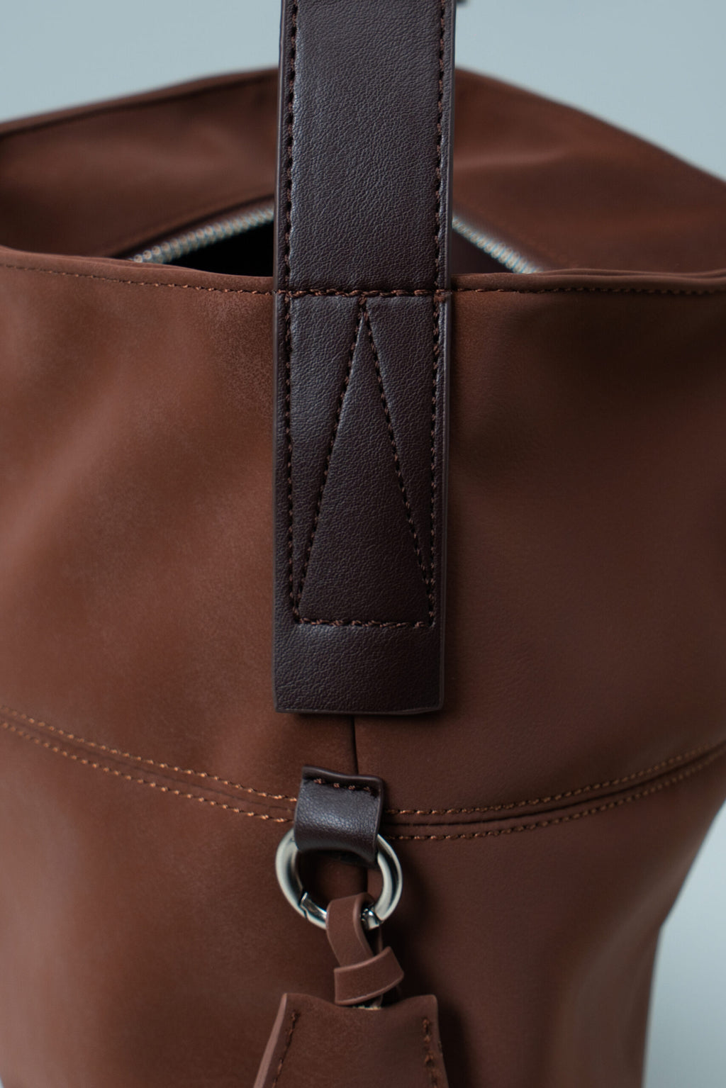 Small Soft Snow Leather Bag (Brown)