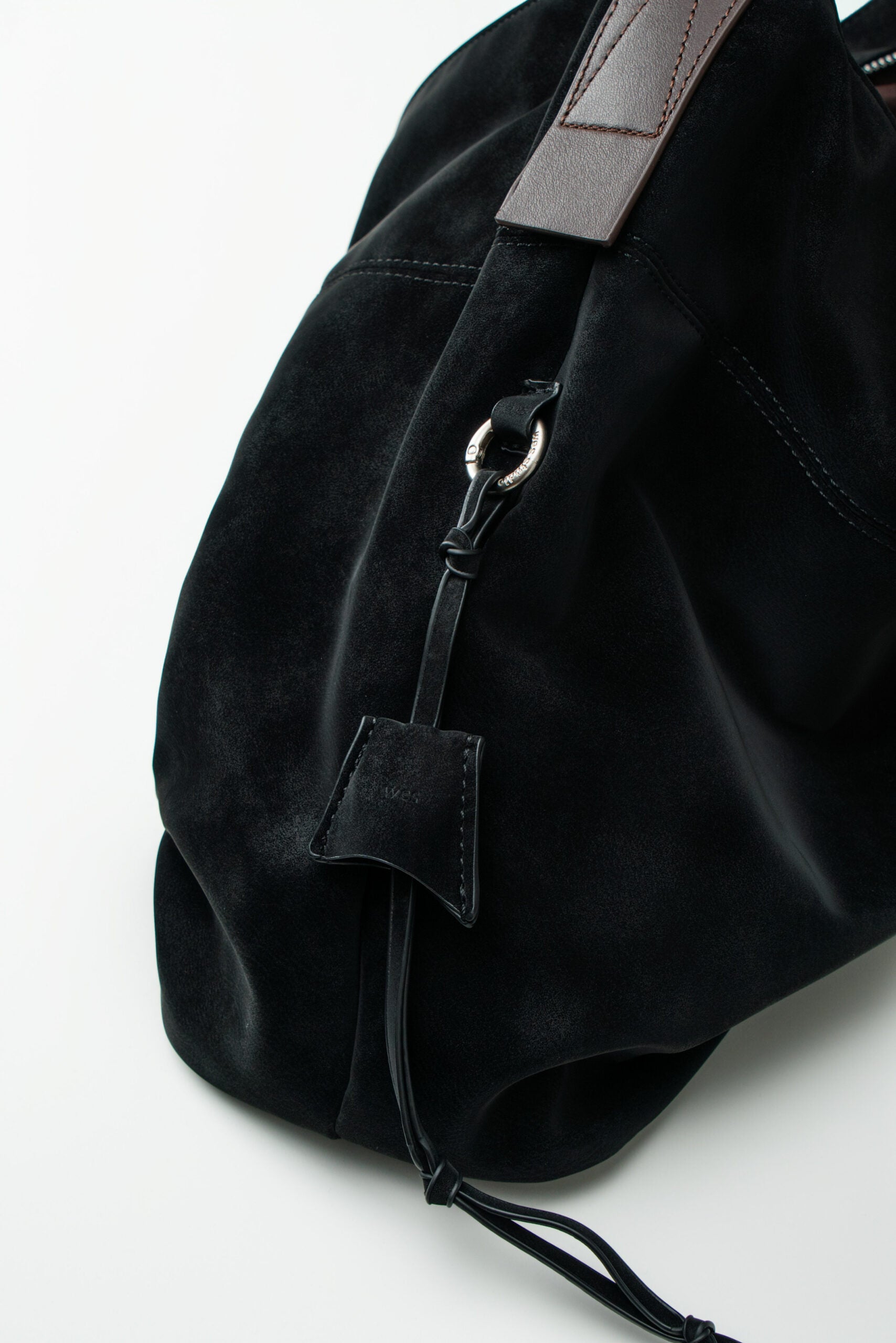 Large Soft Snow Leather Bag (Black)