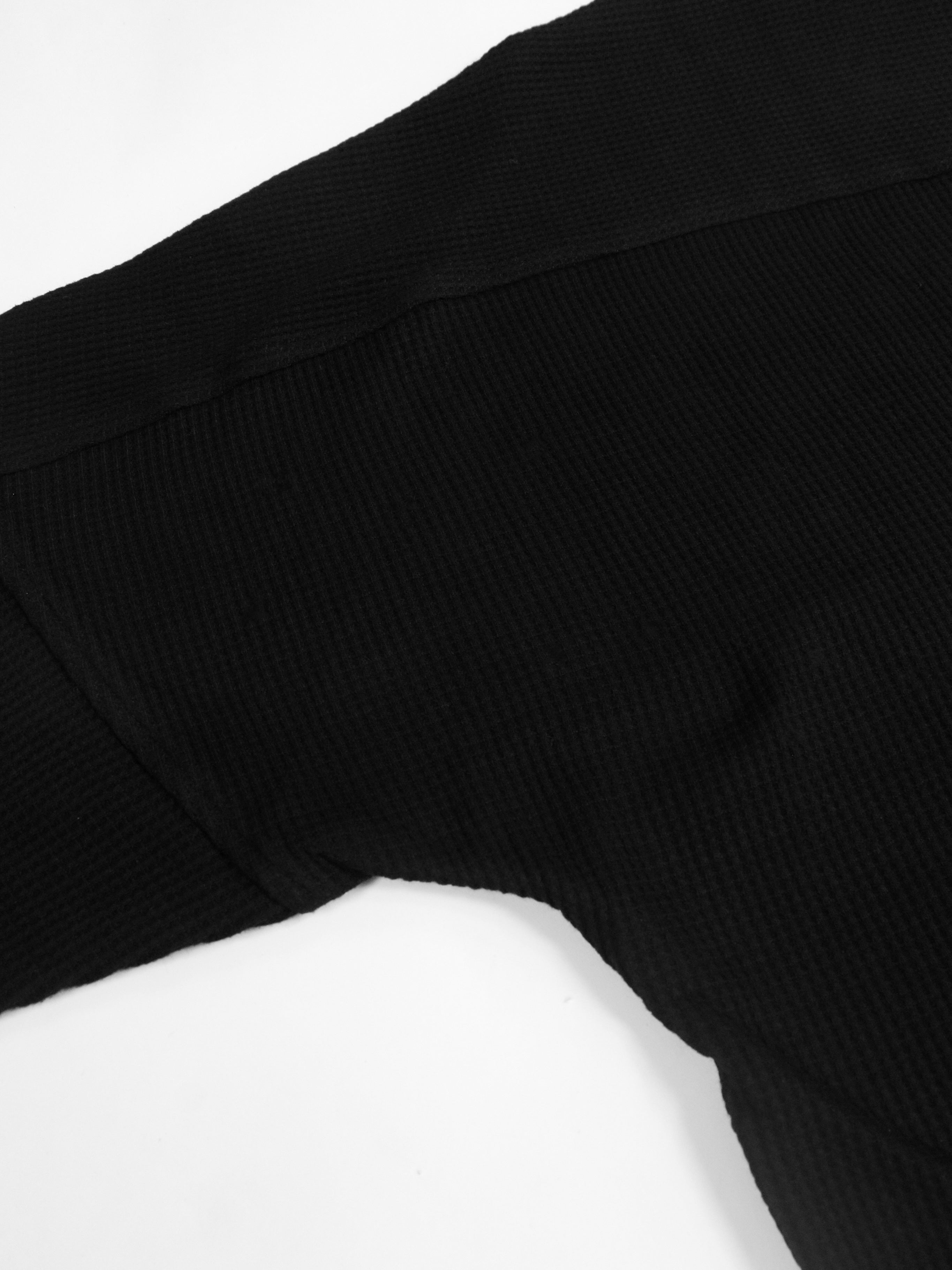 Waffle Structural Long Sleeve Black