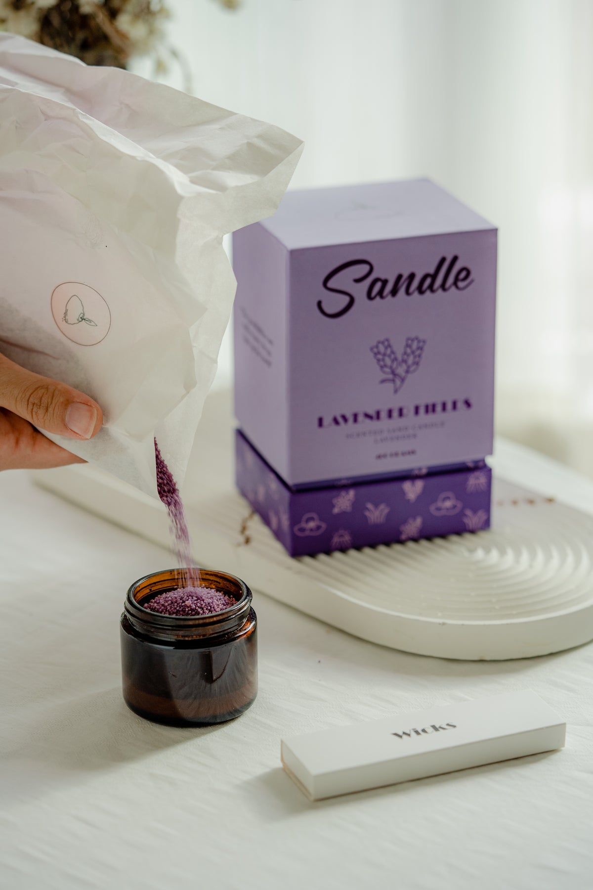 Lavender Fields Sand Candle
