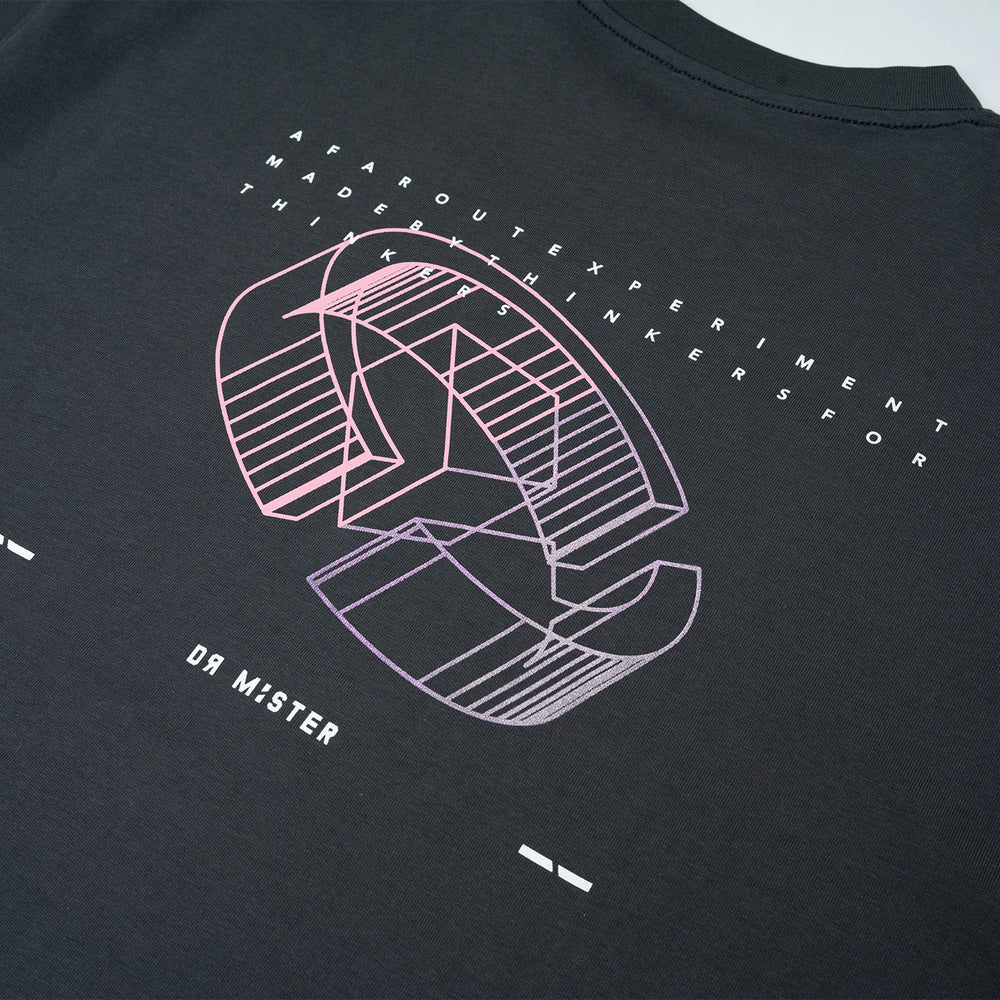 Blue Print Tee - Grey (Half Reflective)