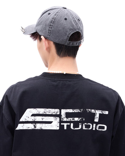 SS25 Spike Srudded Cap Stone Washed Grey