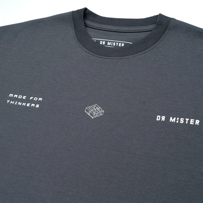 Chrome Abbr Broad Tee - Grey