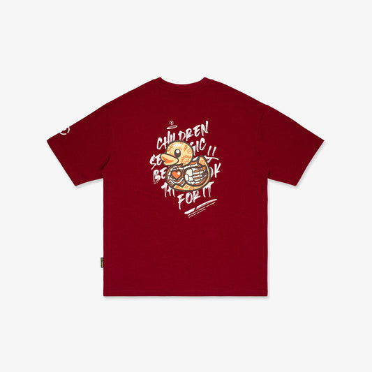 Children See Magic Broad Tee - Wine Red