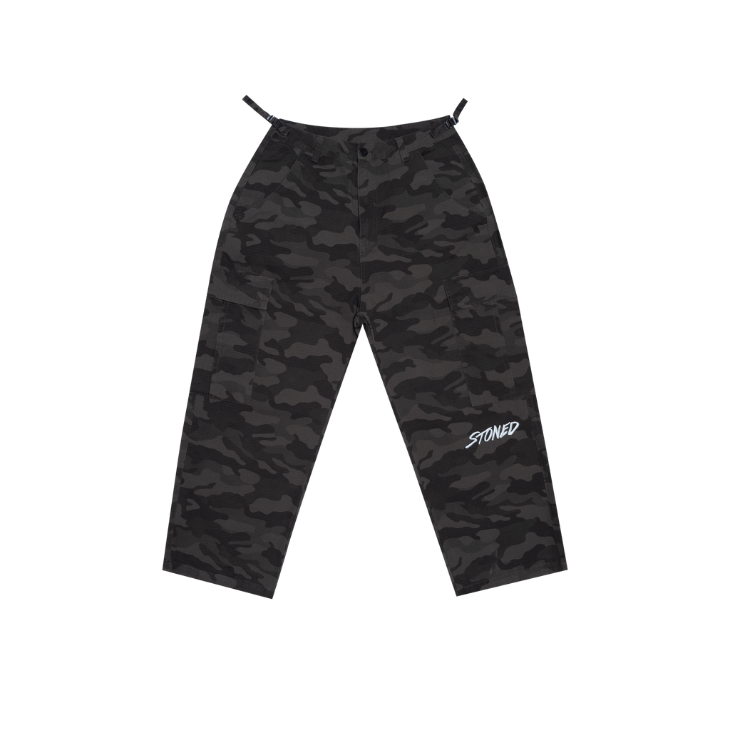 STONED & CO FORCE : Camo Cargo Black