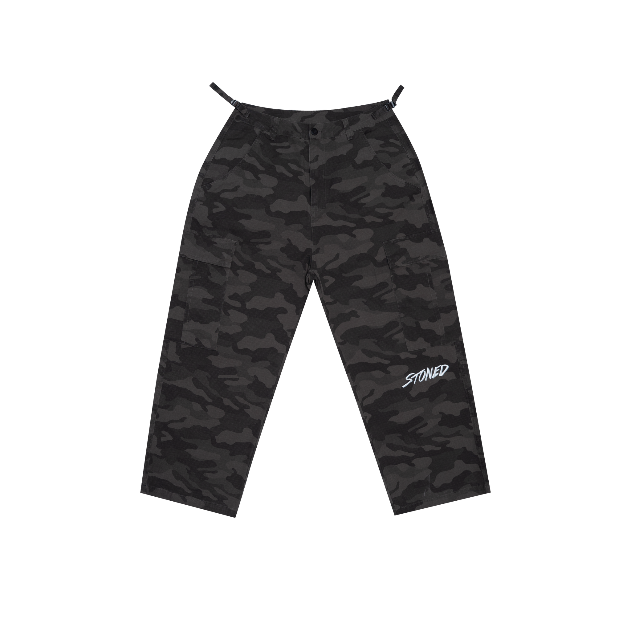 STONED & CO FORCE : Camo Cargo Black