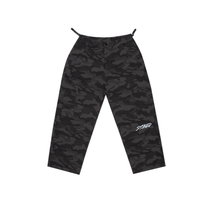 STONED & CO FORCE : Camo Cargo Black