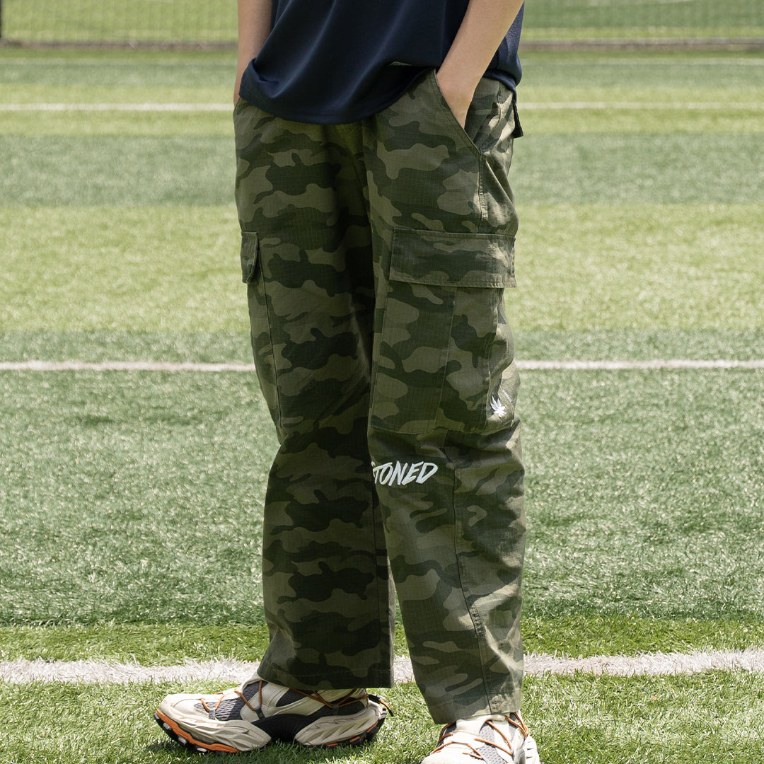 STONED & CO FORCE : Camo Cargo Green