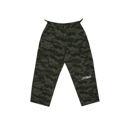 STONED & CO FORCE : Camo Cargo Green