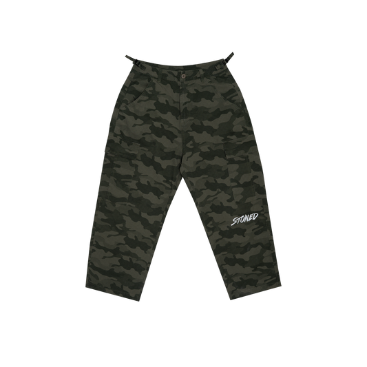 STONED & CO FORCE : Camo Cargo Green