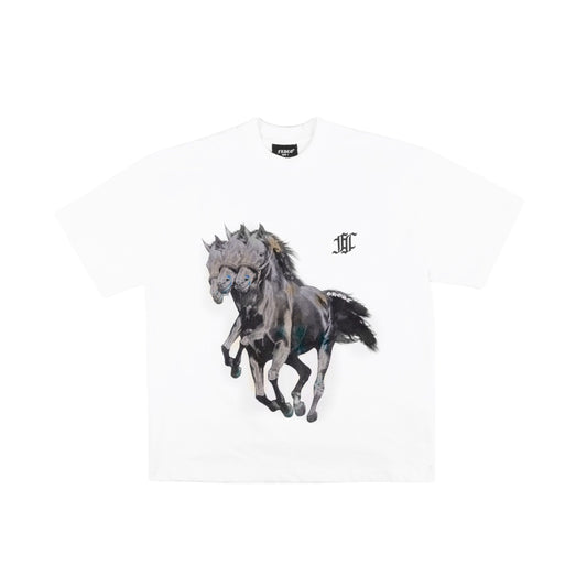 GHOST HORSE LOGO WHITE TEE