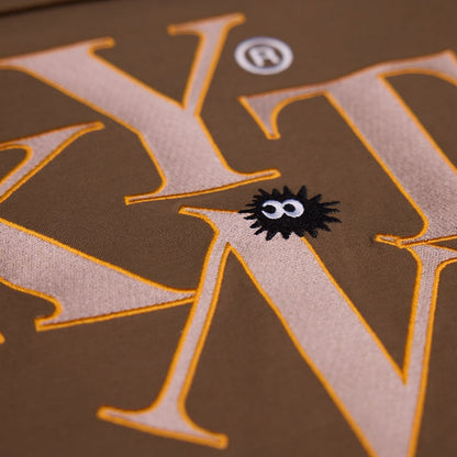 Typeface Embroidery Patches Tee Brown
