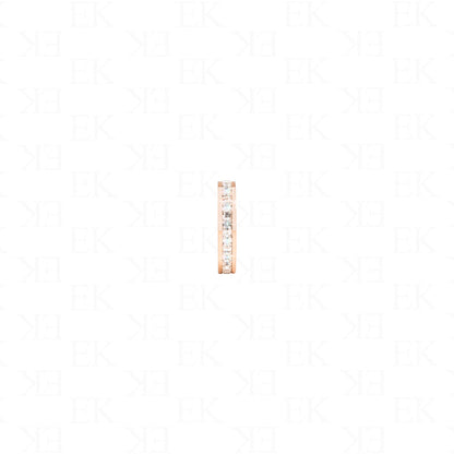 Single Iced Out Band Ring Rose Gold