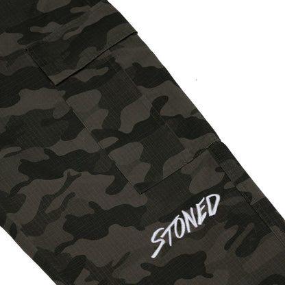 STONED & CO FORCE : Camo Cargo Green