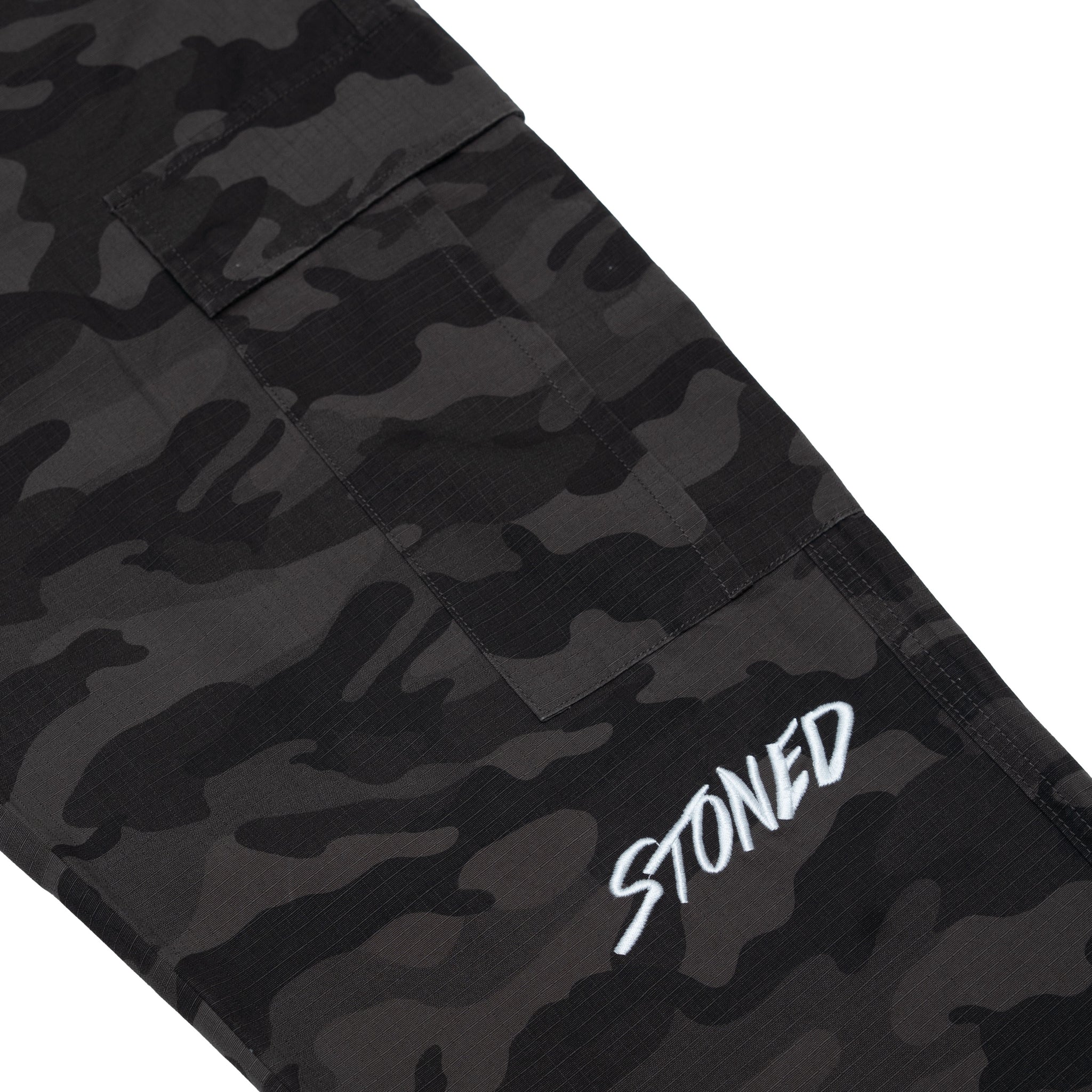 STONED & CO FORCE : Camo Cargo Black