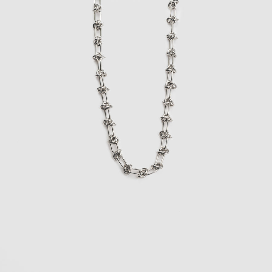 Loop Link Necklace Silver Adjustable