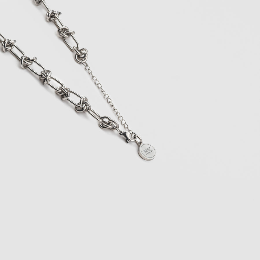Loop Link Necklace Silver Adjustable