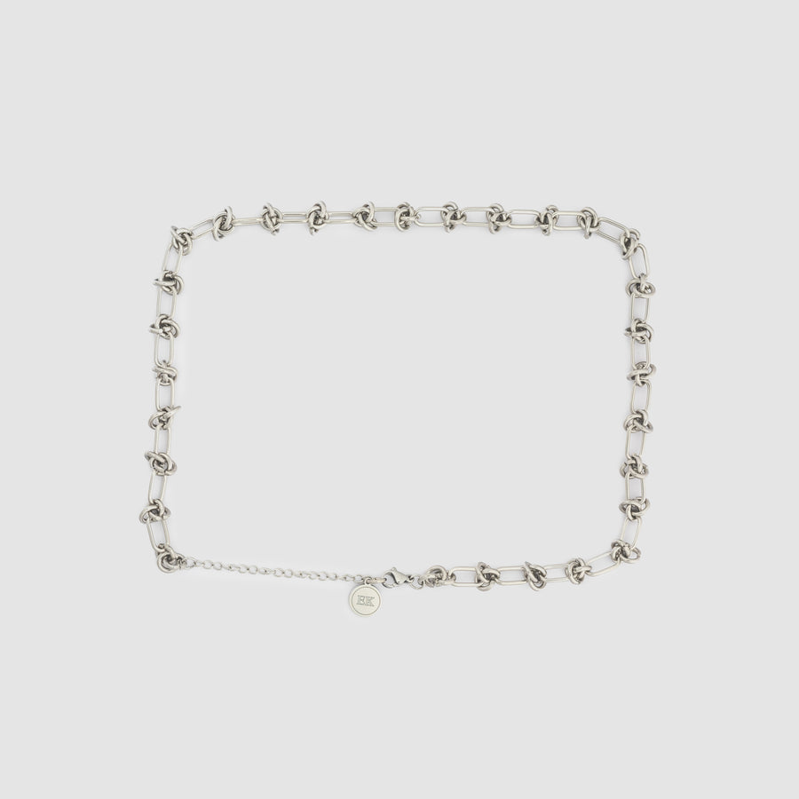 Loop Link Necklace Silver Adjustable