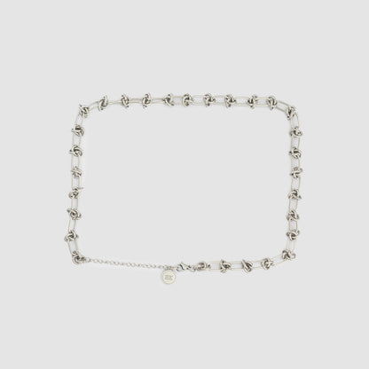 Loop Link Necklace Silver Adjustable
