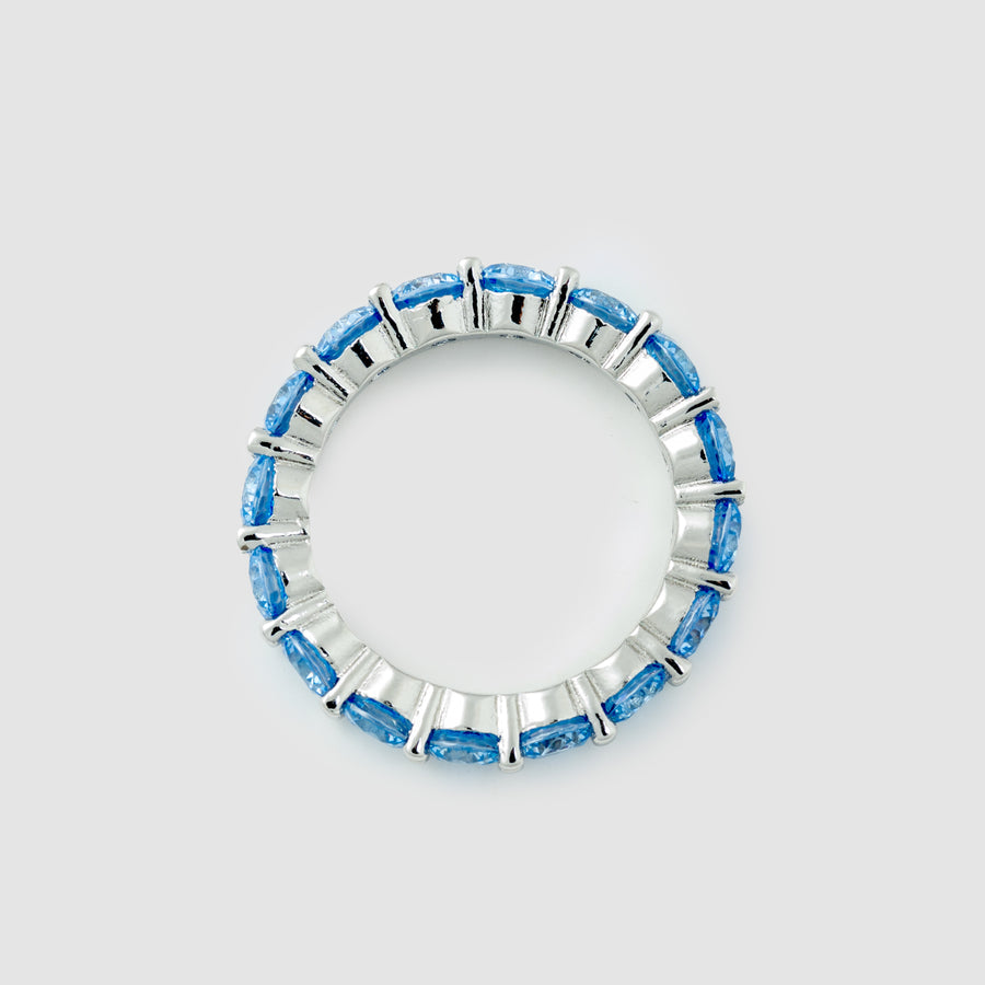 Eternity Ring Blue Silver