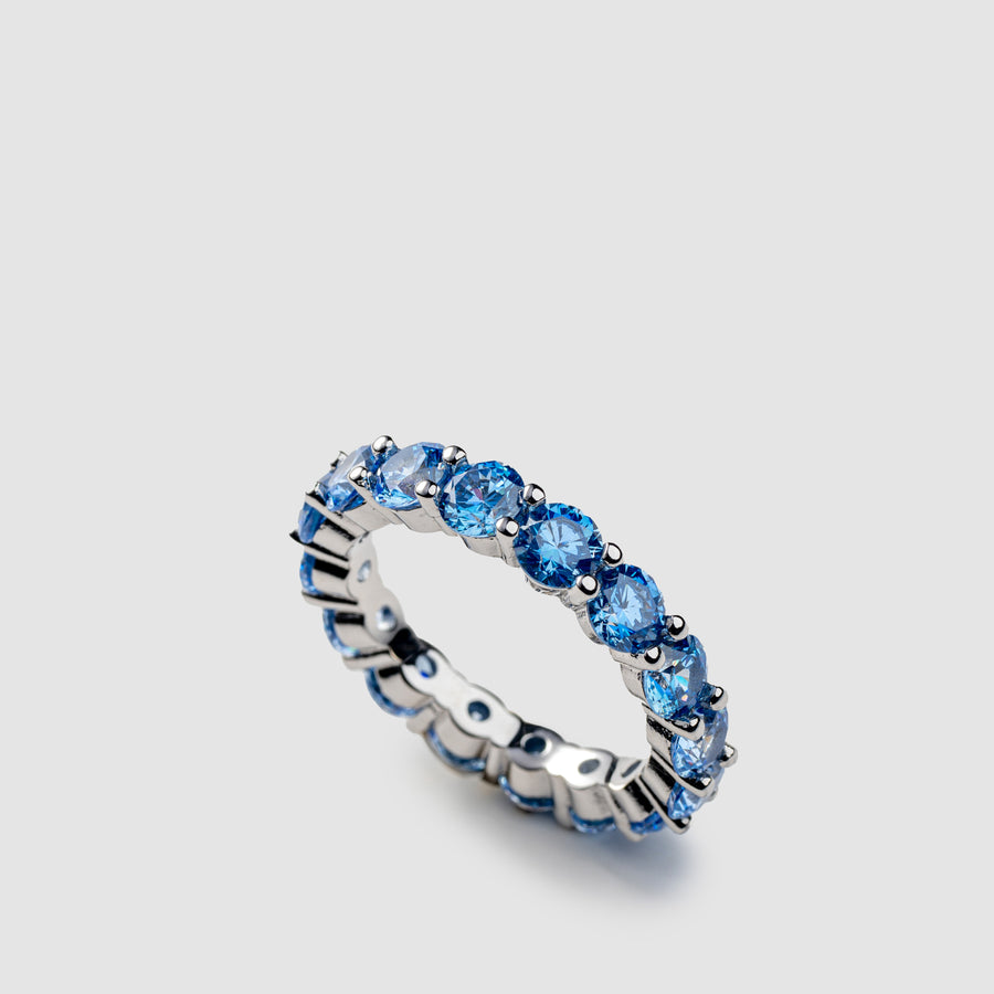 Eternity Ring Blue Silver
