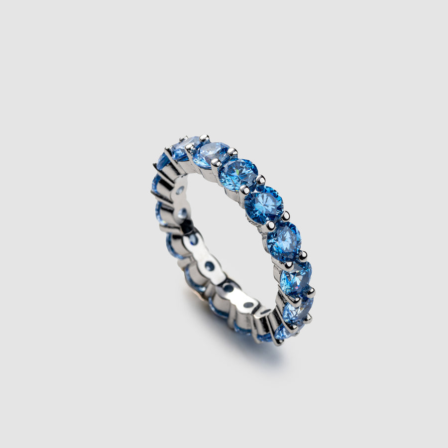Eternity Ring Blue Silver
