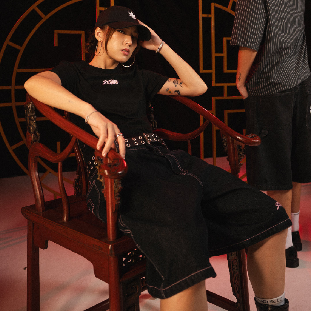 Dark Horse : Oversized Denim Jorts Navy