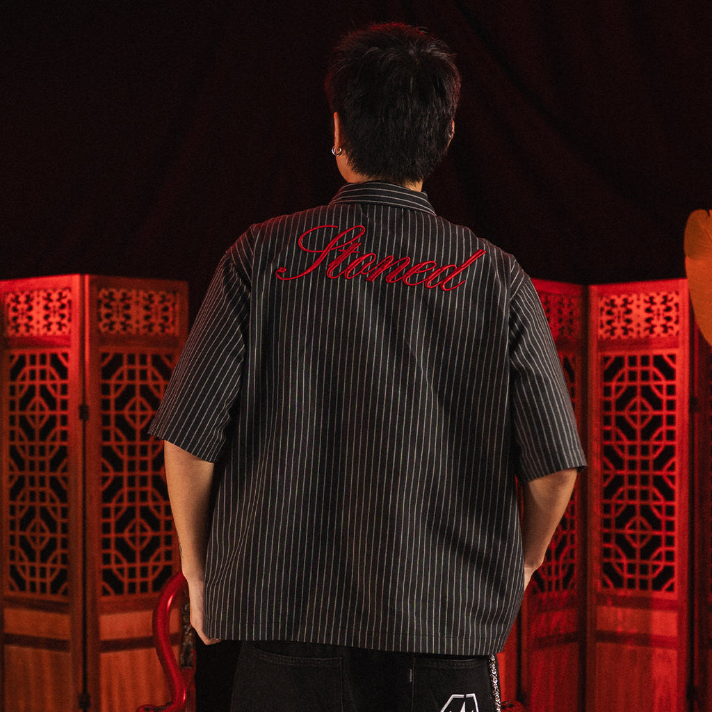 Dark Horse : Stripe Shirt S/S Black