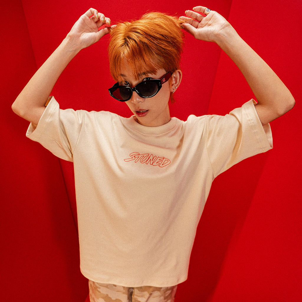 Dark Horse : Twin Horses Tee Beige