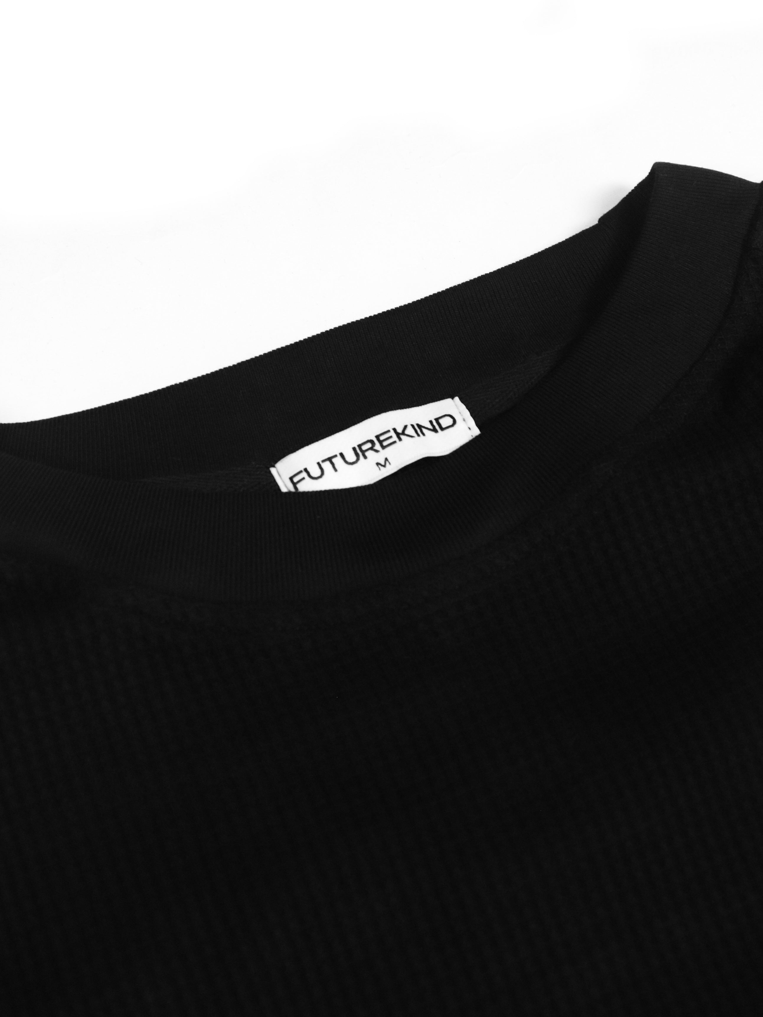 Waffle Structural Long Sleeve Black