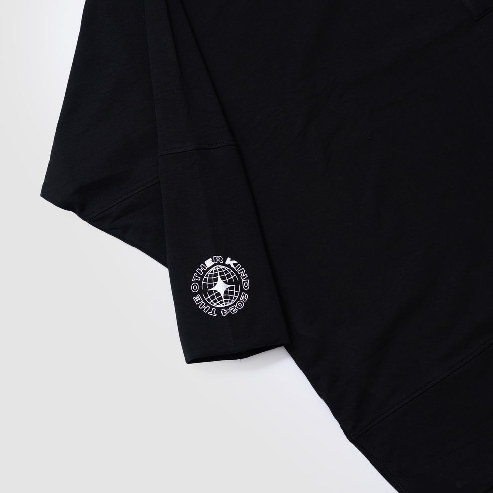 Collar Long Sleeve Shirt Black