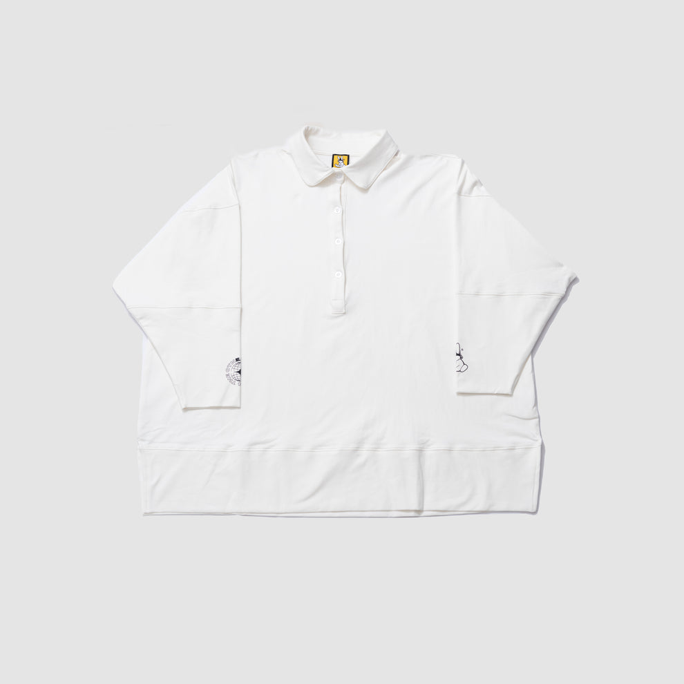 Collar Long Sleeve Shirt White