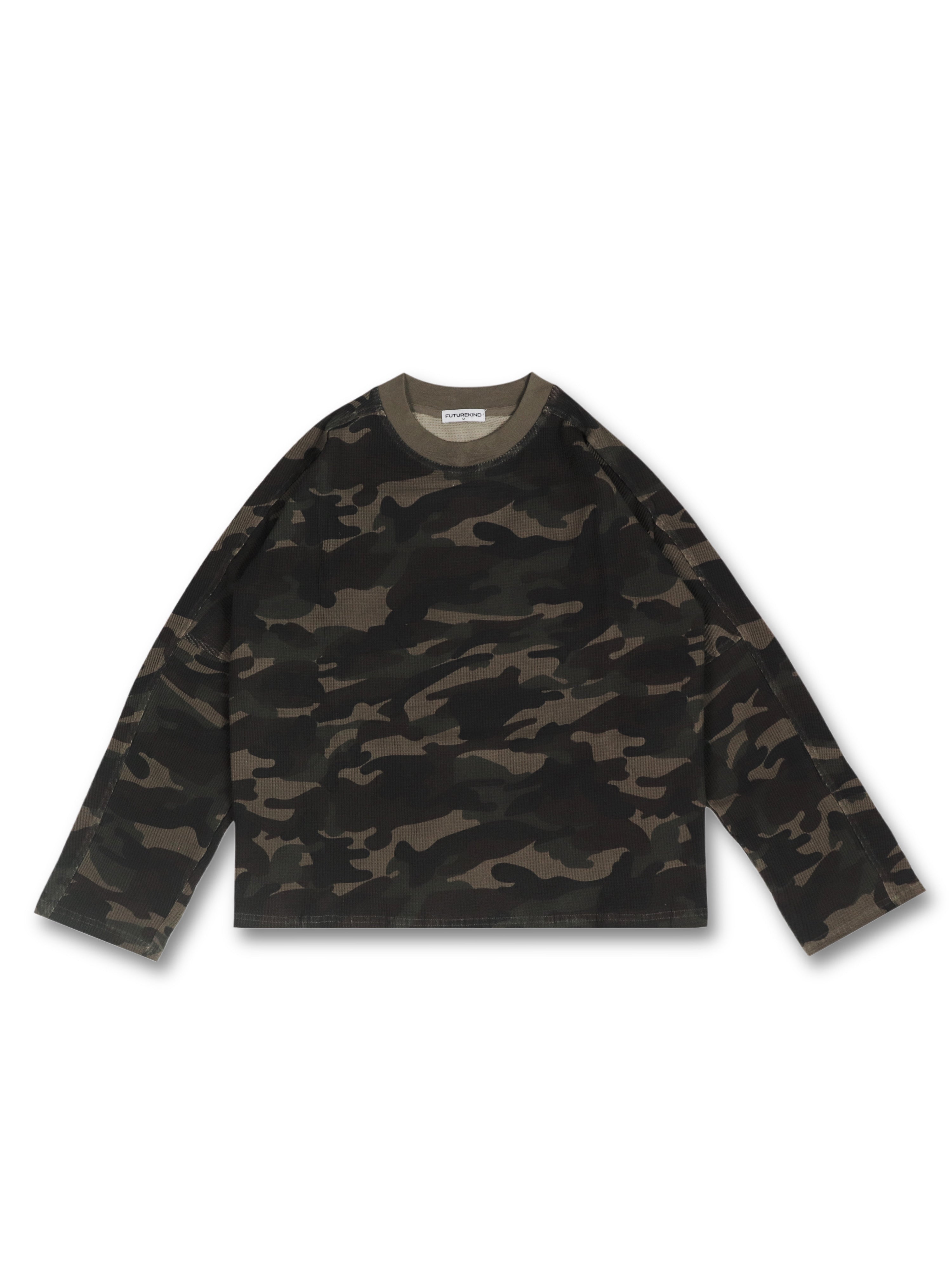 Waffle Structural Long Sleeve Camo