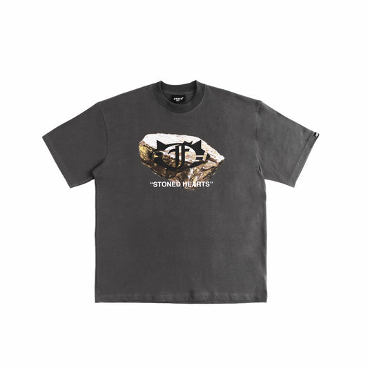 STONED HEARTS GREY TEE