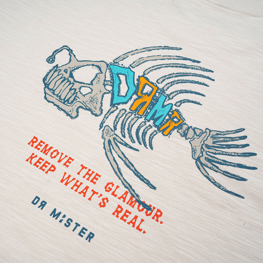Fish Bone Slub Tee - Beige