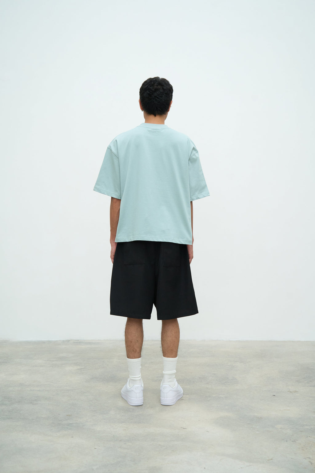 ESSENTIAL CROP TEE - HAZE BLUE