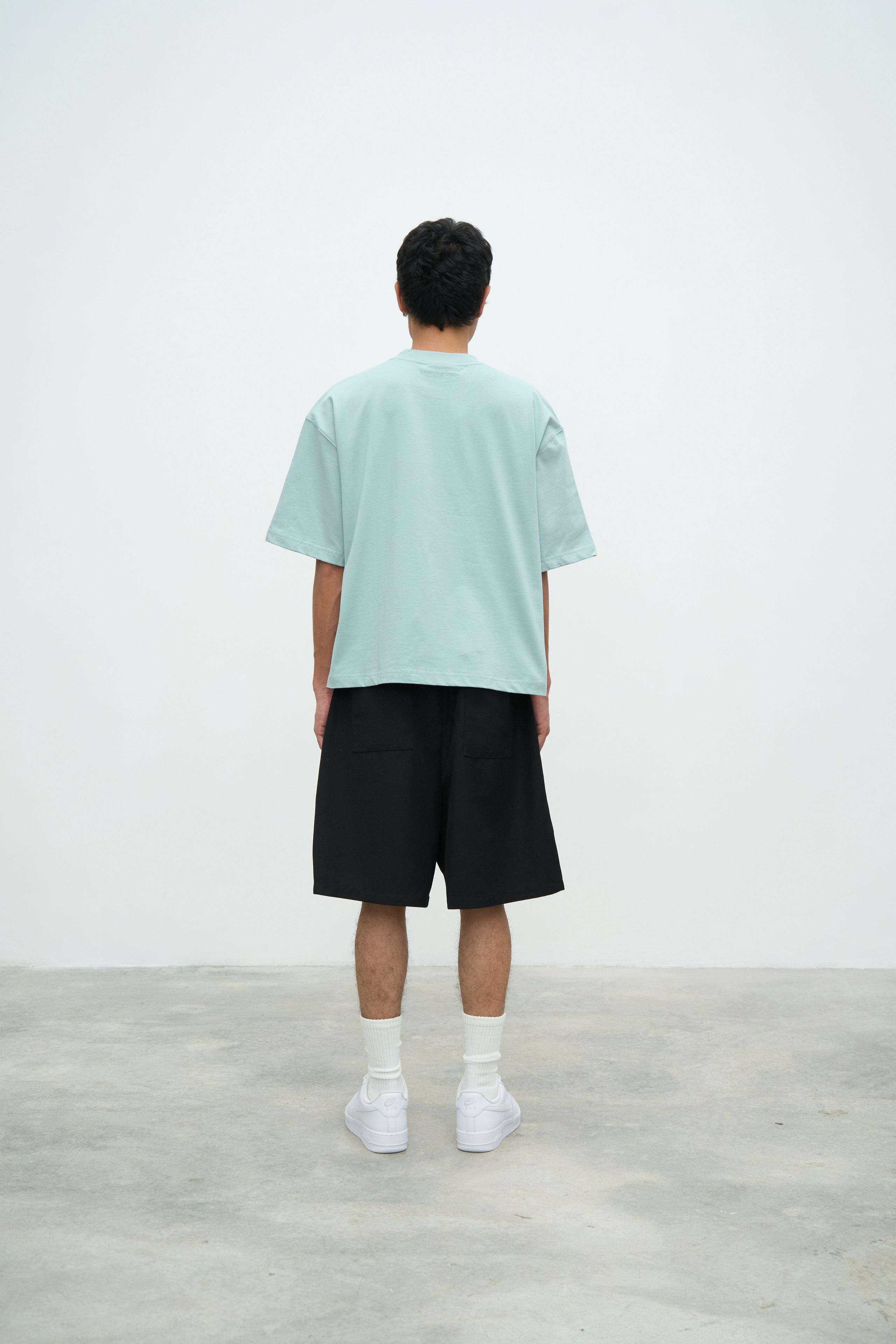 ESSENTIAL CROP TEE - HAZE BLUE