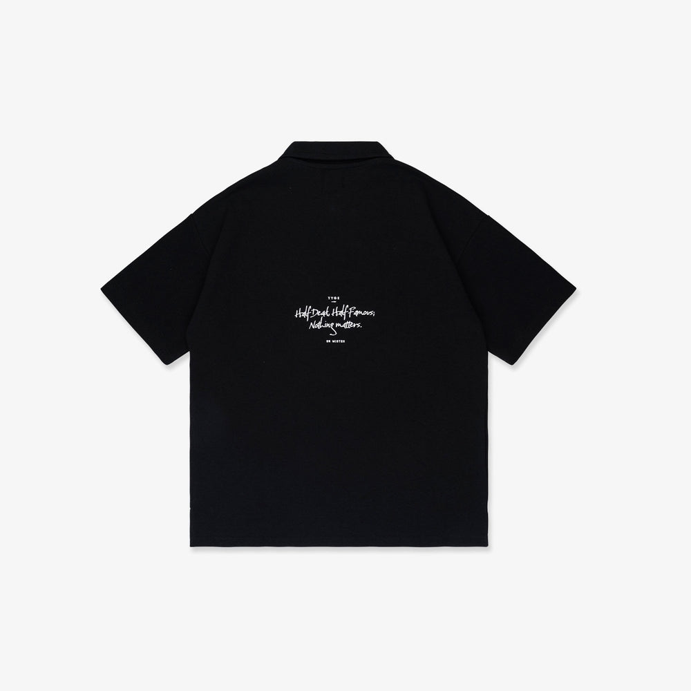 HDHF Patched Polo Tee - Black