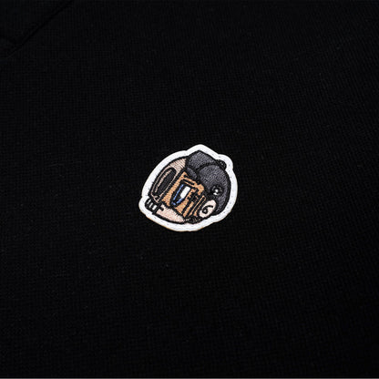 HDHF Patched Polo Tee - Black