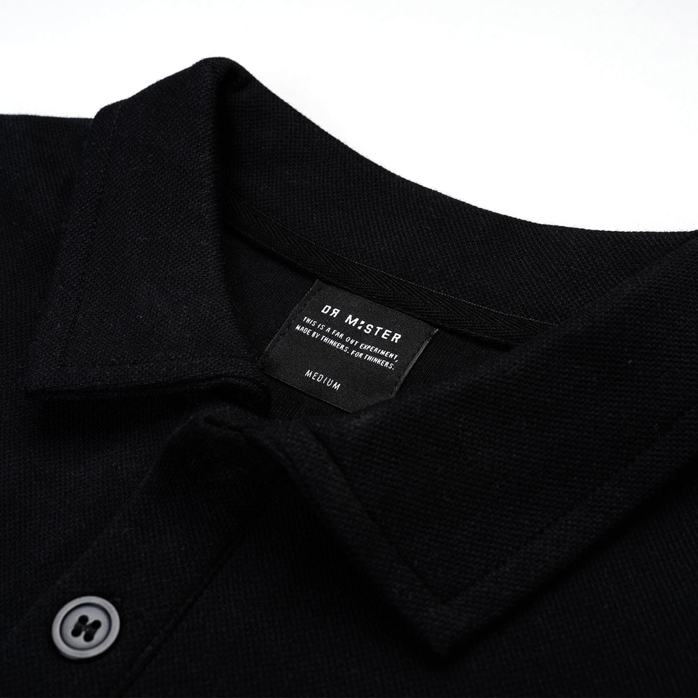 HDHF Patched Polo Tee - Black