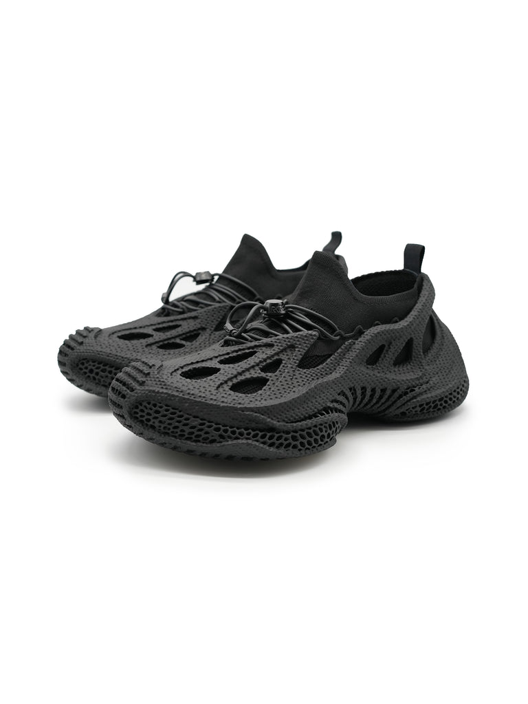 Hybrid 3D Printed Sneaker with Mesh Insole Black
