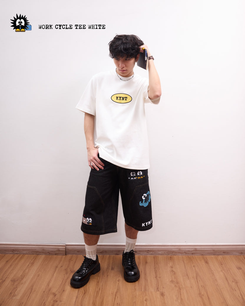 Work Cycle Tee White