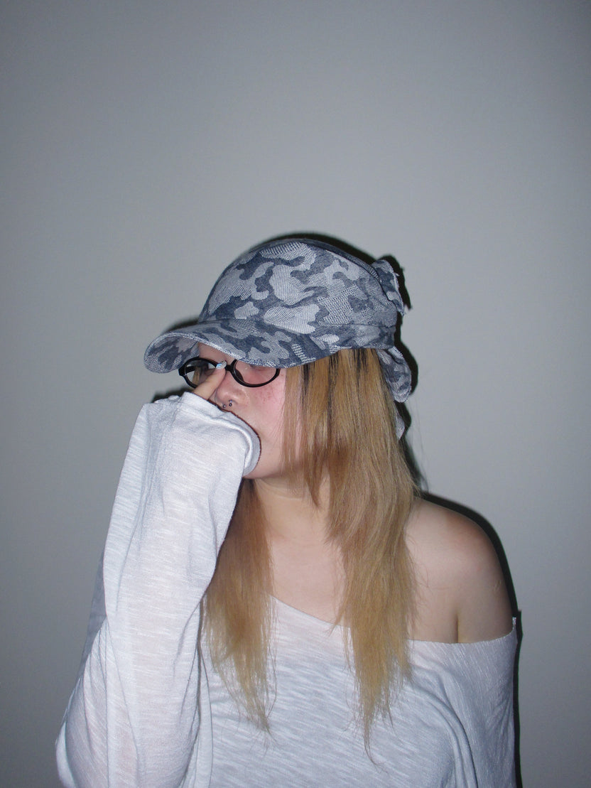 Grey Camo Scarf Hat