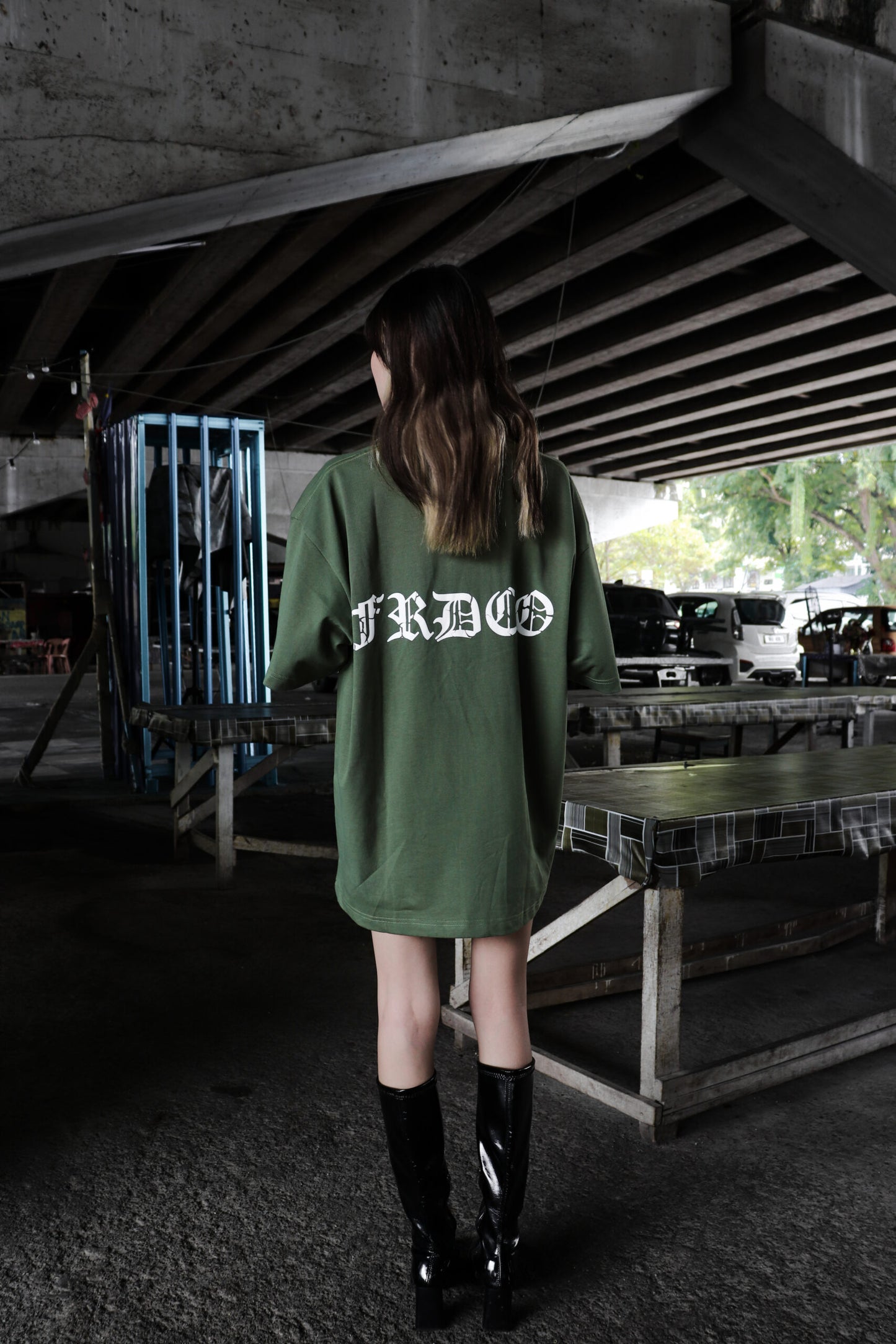 GOD NO TEARS GREEN TEE