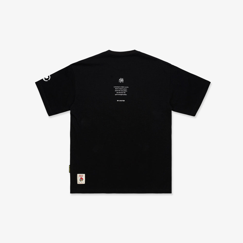 Initials Chaotic Peace L-Broad Tee - Black