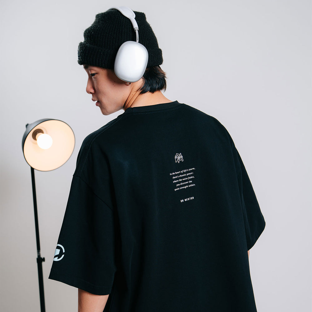 Initials Chaotic Peace L-Broad Tee - Black