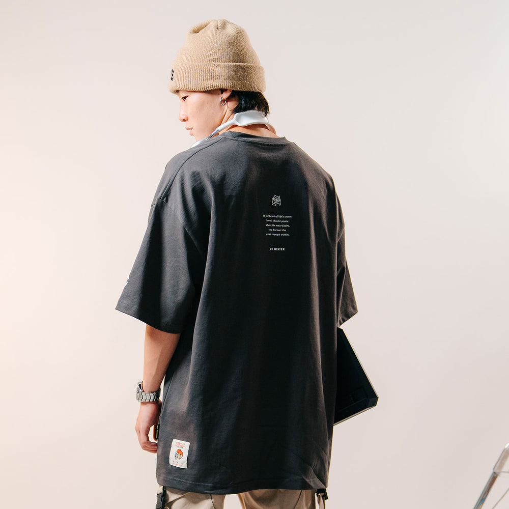 Initials Chaotic Peace L-Broad Tee - Grey